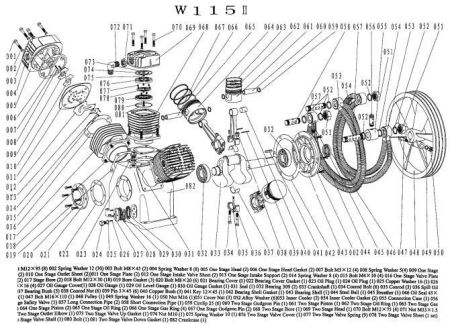 Маслосъемное кольцо II ст. 062BW115II, 062ВW115IIB для поршневого блока W115-16 (16 бар) фото